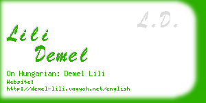 lili demel business card